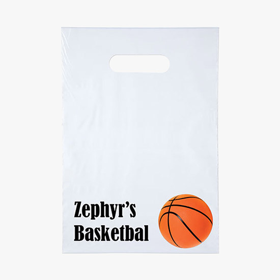 Full Color Die Cut Handle Plastic Bag - 13 x 9 - 2-Sided Imprint