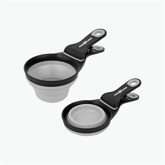 Collapsible Silicone Pet Food Scoop & Bag Clip