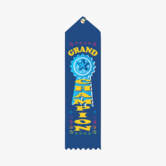 Full Color Vertical Stock Carded Recognition Ribbons - 2 x 8