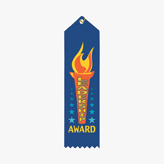 Full Color Vertical Stock Carded Recognition Ribbons - 2 x 8
