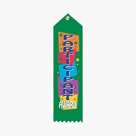 Full Color Vertical Stock Carded Recognition Ribbons - 2 x 8