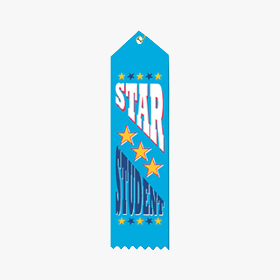 Full Color Vertical Stock Carded Recognition Ribbons - 2 x 8