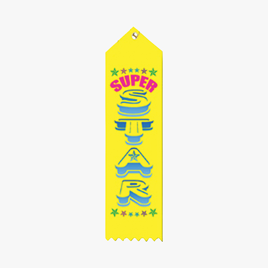 Full Color Vertical Stock Carded Recognition Ribbons - 2 x 8
