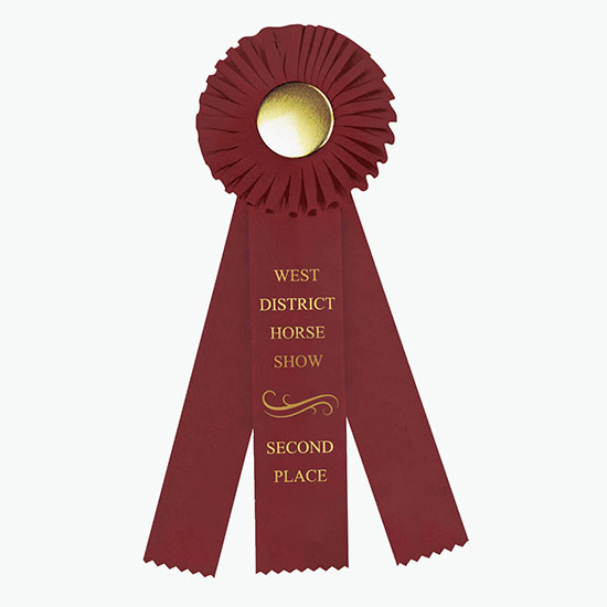 4 x 12 Rosette Award Ribbon
