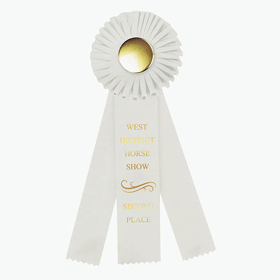 4 x 12 Rosette Award Ribbon