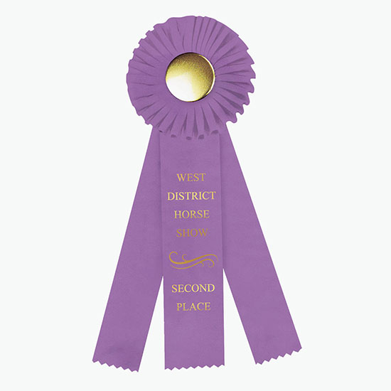 4 x 12 Rosette Award Ribbon