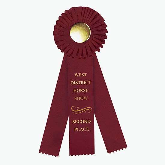 4 x 12 Rosette Award Ribbon