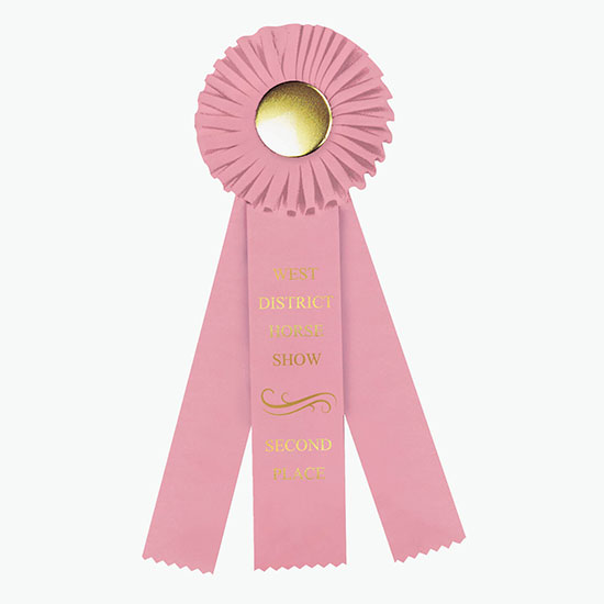 4 x 12 Rosette Award Ribbon