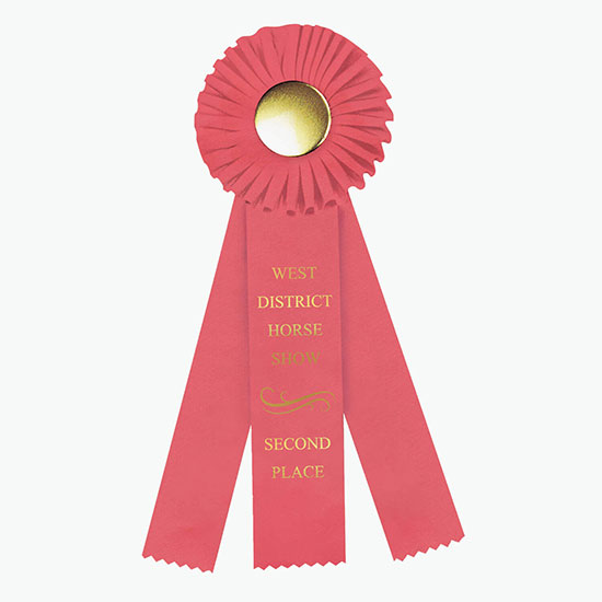 4 x 12 Rosette Award Ribbon