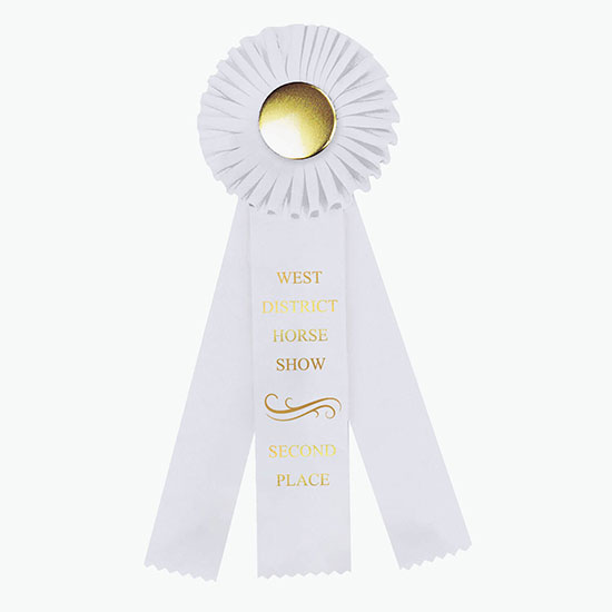 4 x 12 Rosette Award Ribbon