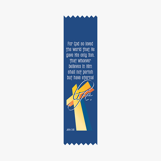Full Color Vertical In Stock Recognition Ribbons - 2 x 8