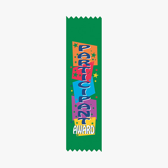 Full Color Vertical In Stock Recognition Ribbons - 2 x 8