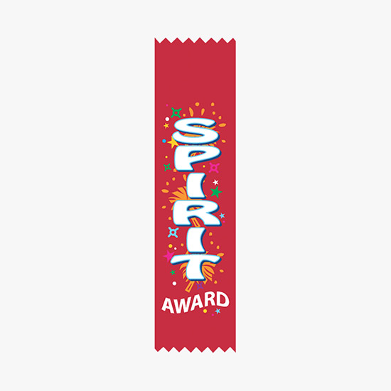 Full Color Vertical In Stock Recognition Ribbons - 2 x 8