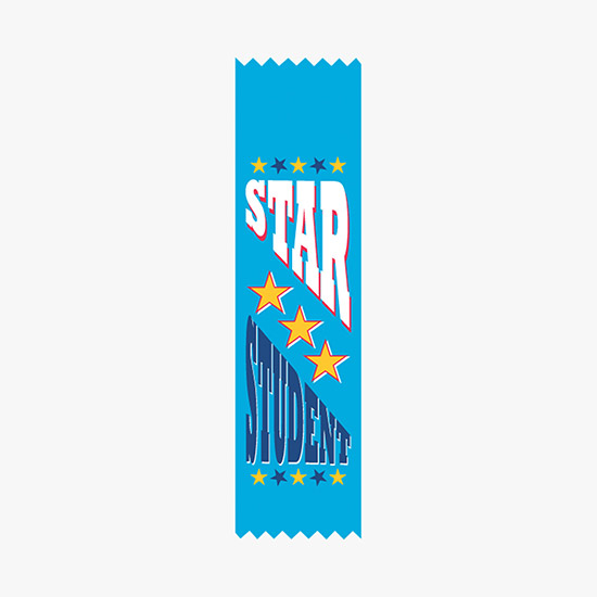 Full Color Vertical In Stock Recognition Ribbons - 2 x 8