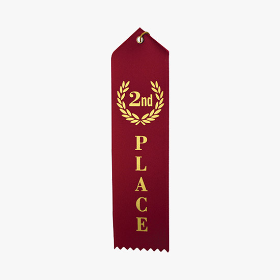 Vertical Stock Award Ribbon - Carded - 2 x 8