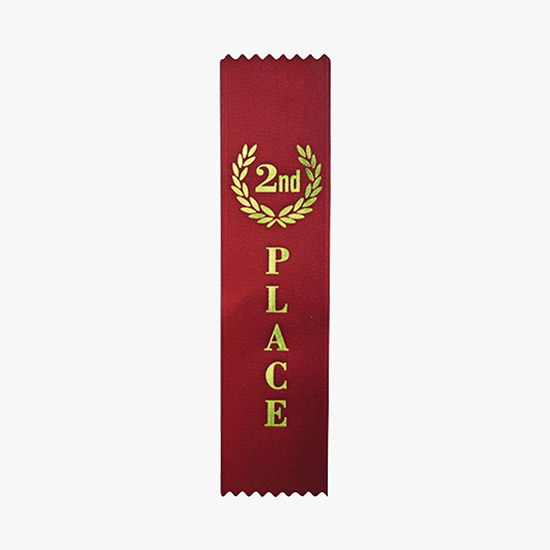 Vertical Stock Award Ribbon - Pinked - 2 x 8