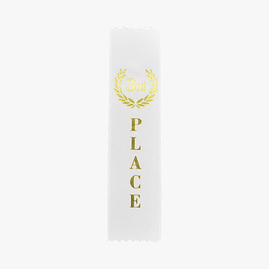 Vertical Stock Award Ribbon - Pinked - 2 x 8