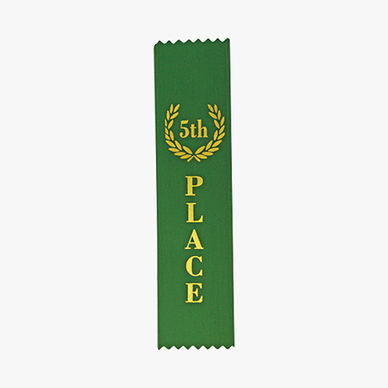 Vertical Stock Award Ribbon - Pinked - 2 x 8