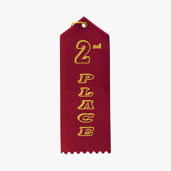 Vertical Stock Award Ribbon - Carded - 2 x 6
