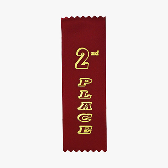 Vertical Stock Award Ribbon - Pinked - 2 x 6