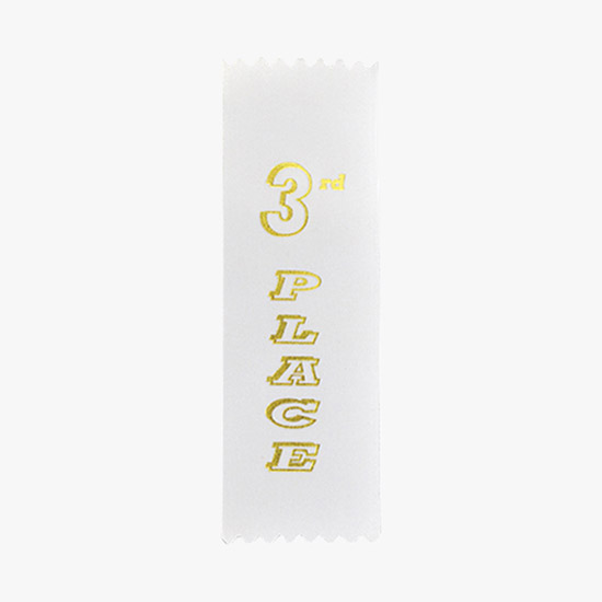 Vertical Stock Award Ribbon - Pinked - 2 x 6