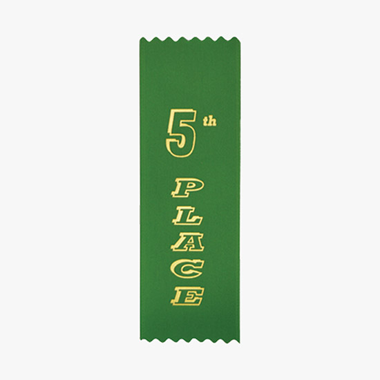 Vertical Stock Award Ribbon - Pinked - 2 x 6