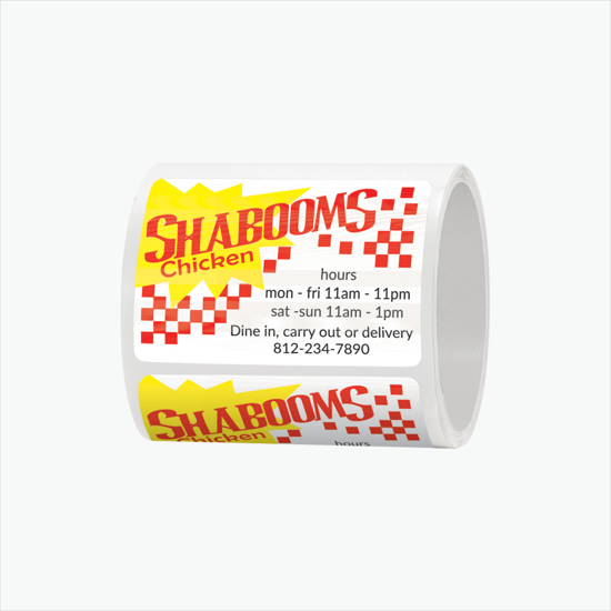 4 x 4 Full Color Die Cut Roll Labels