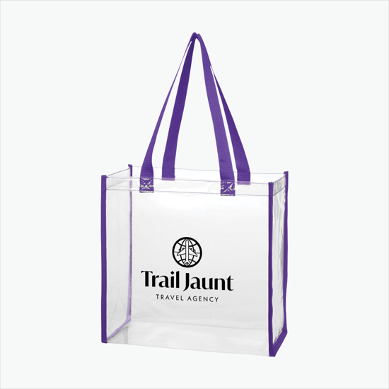 Color Accent Clear Tote