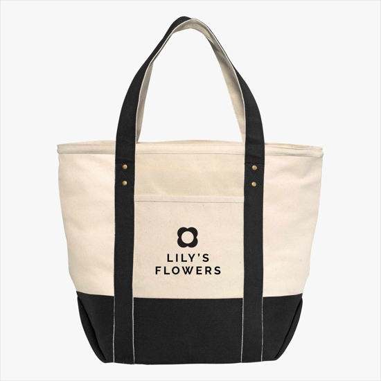 Seaside Zippered Cotton Tote