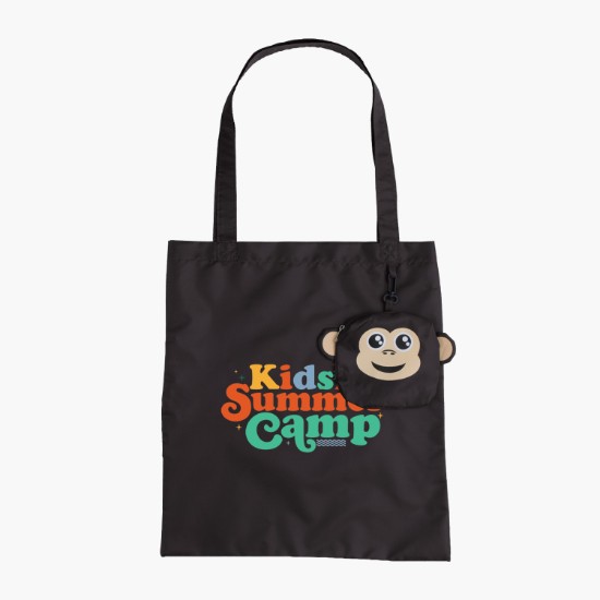 Paws 'n Claws Foldable Tote with Hanging Pouch - Full Color