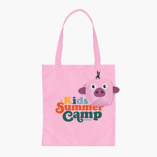 Paws 'n Claws Foldable Tote with Hanging Pouch - Full Color