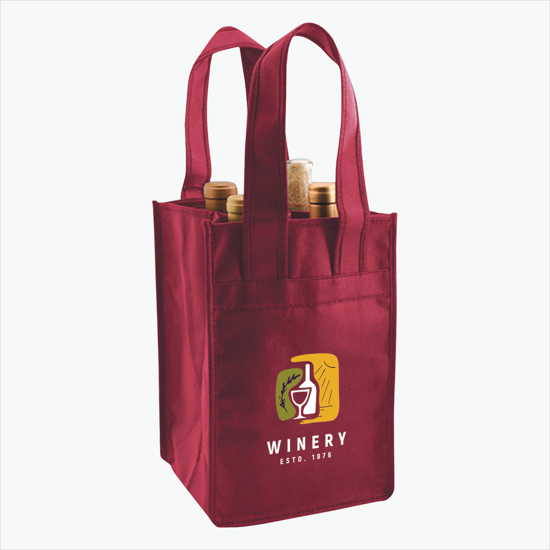 100 GSM Wine Tote - 4 Bottle