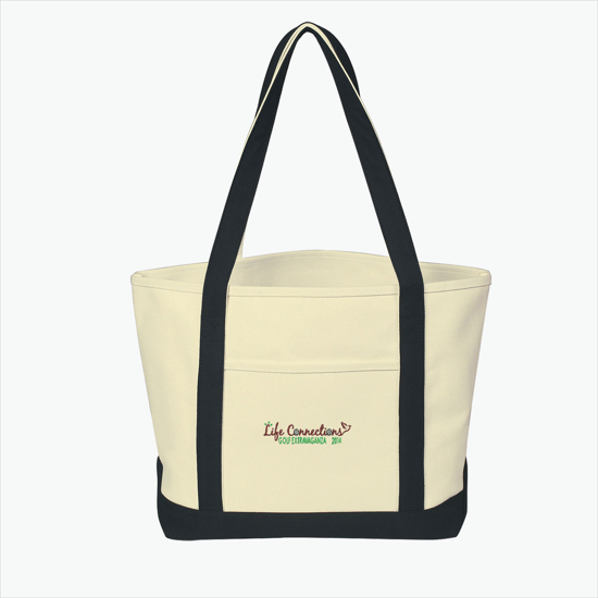 Heavy Cotton Boat Tote - Embroidery