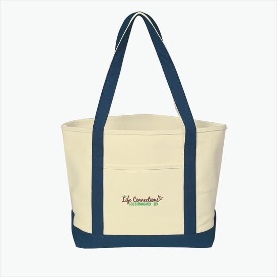 Heavy Cotton Boat Tote - Embroidery