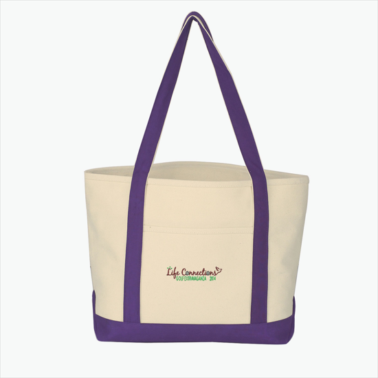 Heavy Cotton Boat Tote - Embroidery