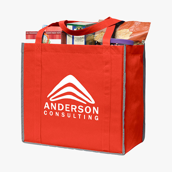 80 GSM Reflective Grocery Tote - Clearance
