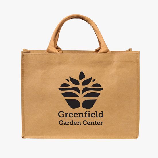 Hurricane Washable Kraft Paper Shopper Tote - 12 x 16