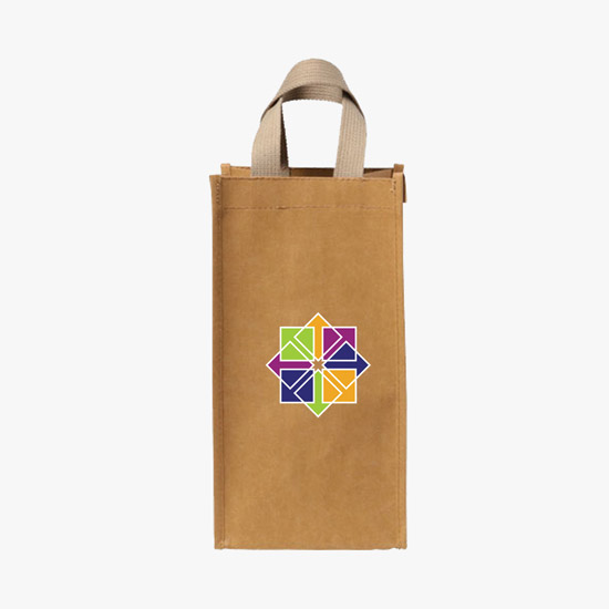 Full Color Tornado Washable Paper Wine Tote