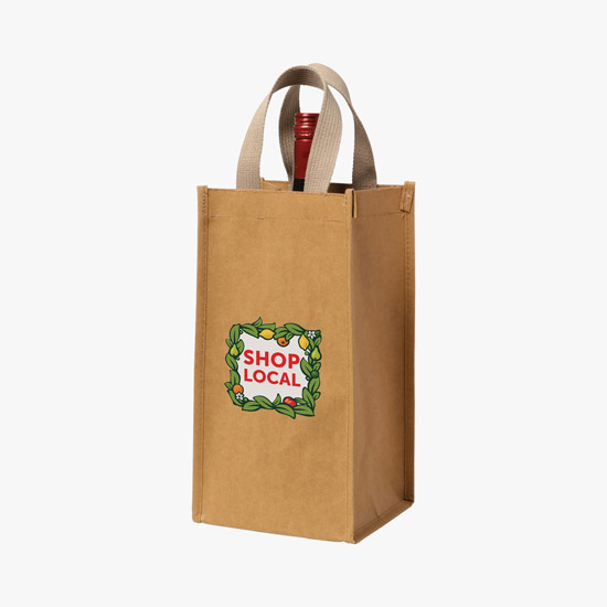 Full Color Tornado Washable Paper Wine Tote