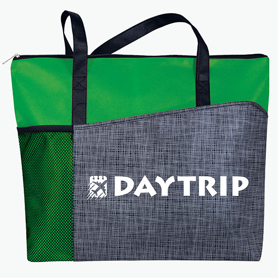 80 GSM Pattern Pocket Zippered Tote