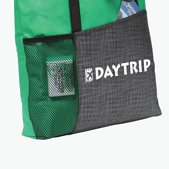 80 GSM Pattern Pocket Zippered Tote