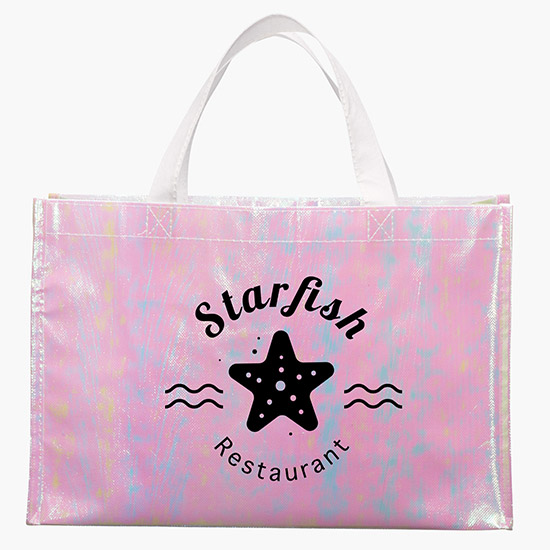 iridescent tote bag