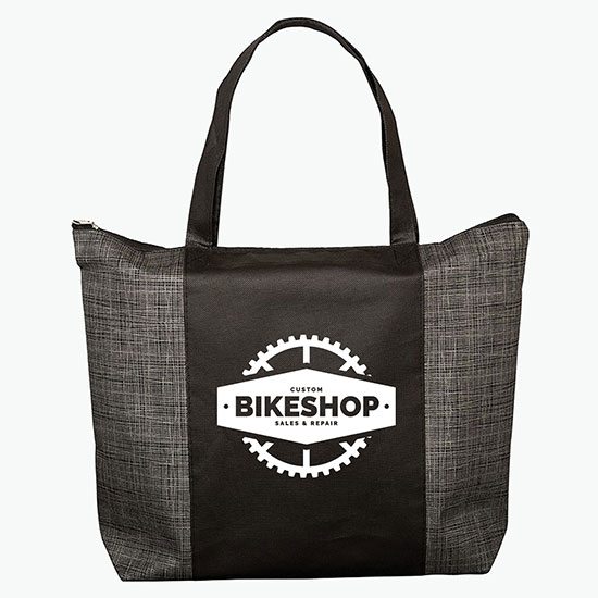 80 GSM Tonal Zippered Convention Tote - 24-Hour Production