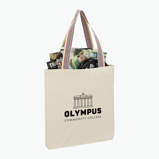 Rainbow Handle Cotton Convention Tote