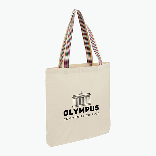 Rainbow Handle Cotton Convention Tote