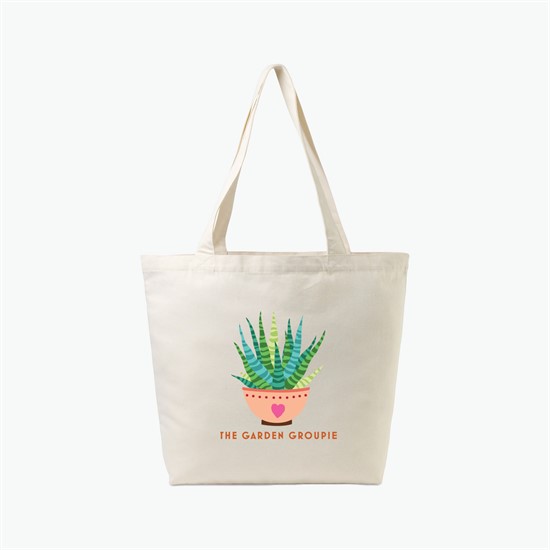 AWARE™ Recycled Cotton Shopper Tote Bag - Full Color