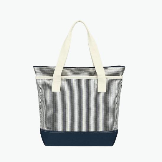 Newport Cotton Zippered Tote - Full Color