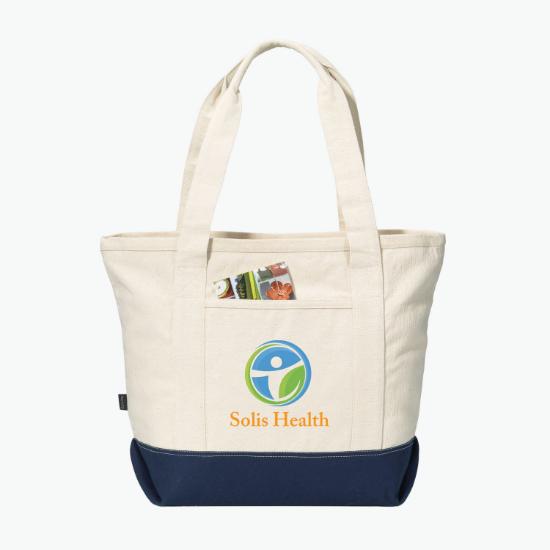 Newport Cotton Zippered Tote - Full Color