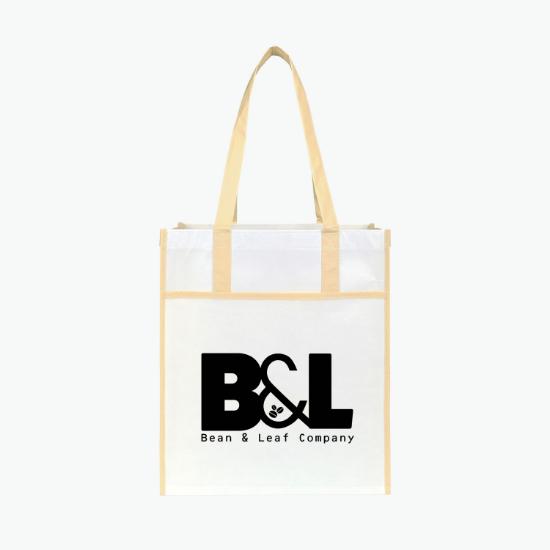 Harlow Laminated Recycled Shopper Tote - 15 x 13 - 24-Hour Production
