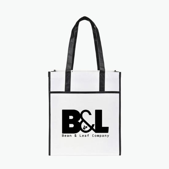 Harlow Laminated Recycled Shopper Tote - 15 x 13